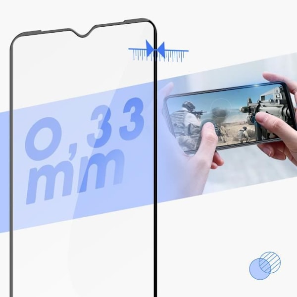 Hærdet glas til Realme 9i 5G 9H Hårdhed Faset 2,5D Dux Ducis Black Contour Svart