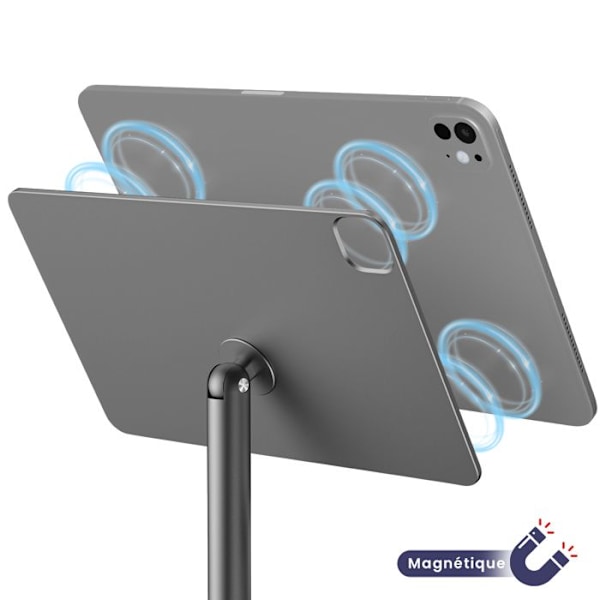 Support Bureau iPad Pro 11' 2024 i Aluminiumsdæmpet 360° wiwu Grå