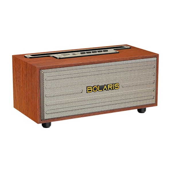 Trådlös Bluetooth 5.0-högtalare 8W Bronx med smartphone-station Retro Design Brun kastanj