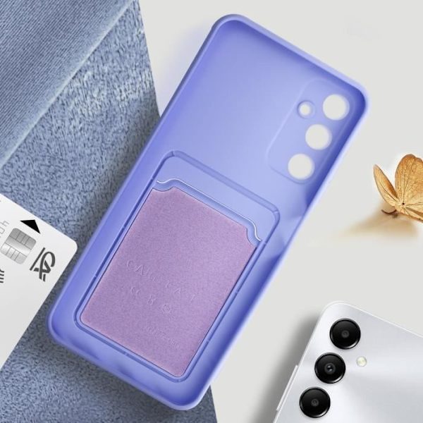 Fodral till Samsung Galaxy A05s - AVIZAR - Mjuk anti-fingeravtryck korthållare lavendel Lila