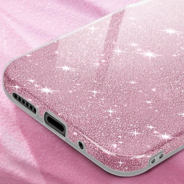 Taske til Xiaomi Redmi 12 - AVIZAR - Halvstiv silikoneglitter - Pink Rosa