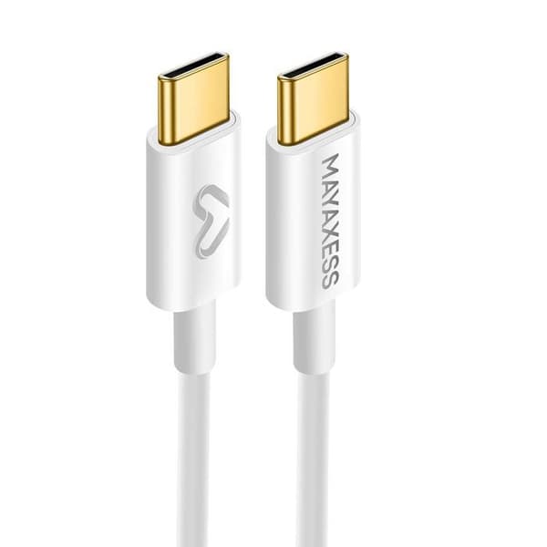 USB-C opladerkabel - MAYAXESS - iPhone 17 Pro - 1m - 20W - Hvid Vit
