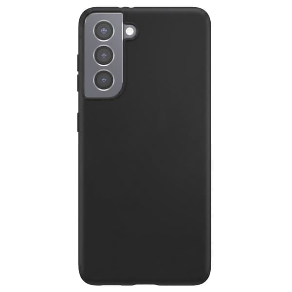 Silicone Cover til Galaxy S21 Mat Finish Stødabsorberende Mayaxess Sort Svart