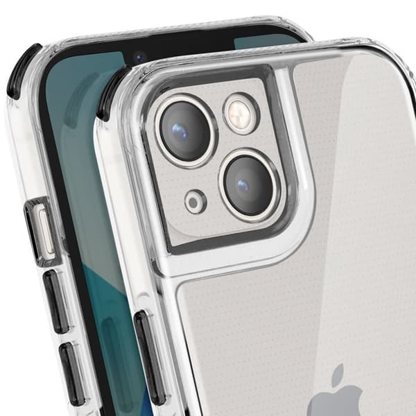 Cover til iPhone 13 - AVIZAR - Forstærket - Antiskrid - Bi-Materiale - Sort Svart