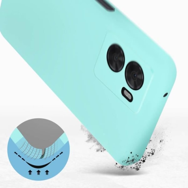 Fodral för Oppo A77, A57 och A57s Halvstyv Soft-touch Fine Turquoise Turkos