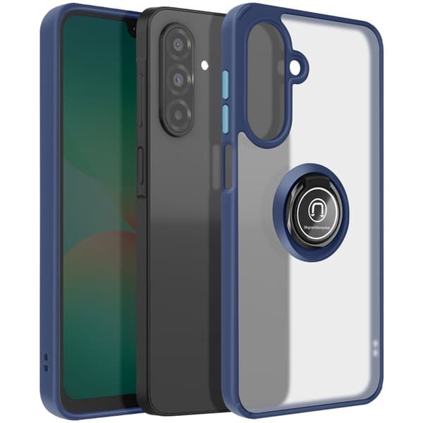 Cover til Galaxy A27 Beskyttelse i Bi-materiale med Rotationsring Blå Blå