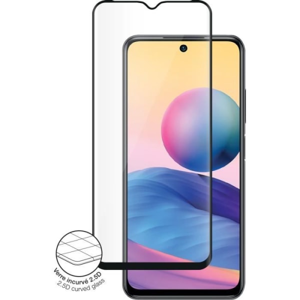 Skærmbeskyttelse - BIGBEN CONNECTED - Xiaomi Redmi 10 5G - Hærdet glas - 2.5D - Ridseresistent Svart