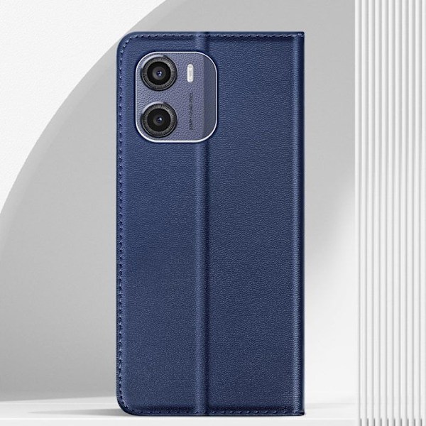Etui til Motorola Moto E15 / G05 Klap Portefølje Magnetisk Stand Blå Nat Blå