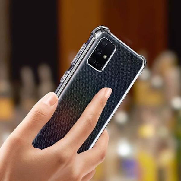 Coque - ADVARSEL - Samsung Galaxy A51 - Silikone Fleksibel - Transparent - Stødbeskyttelse Transparent
