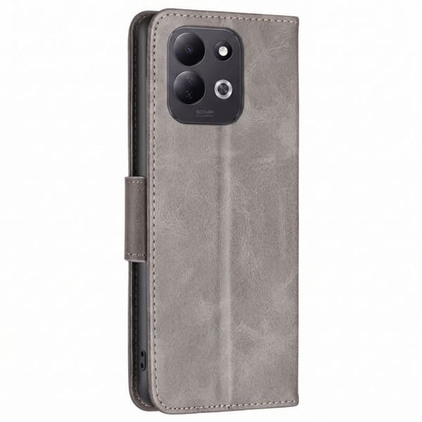 Foliofodral för Redmi 17, Patinerad finish med Stöd och Rem Grå Grå