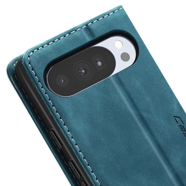 Plånboksfodral - AVIZAR - Google Pixel 10 / 10 Pro - Premiummocka - Mörkblå - Fristående Stöd Blå