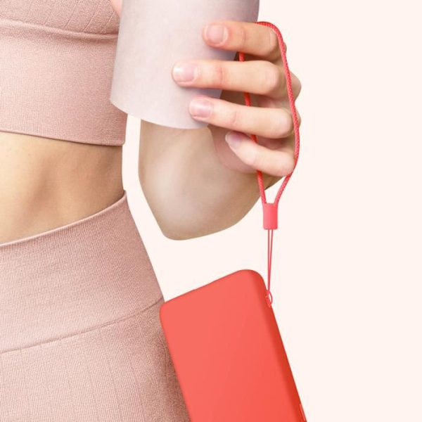 Fodral till Xiaomi Poco X6 Pro Halvstyv Matt Anti-Fingerprint Strap Röd