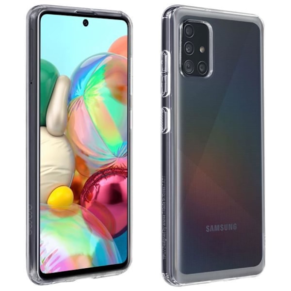 Coque - Samsung - Galaxy A71 - Hårdt Beskyttelse - Ultrafin - Transparent Hvid Klar vit