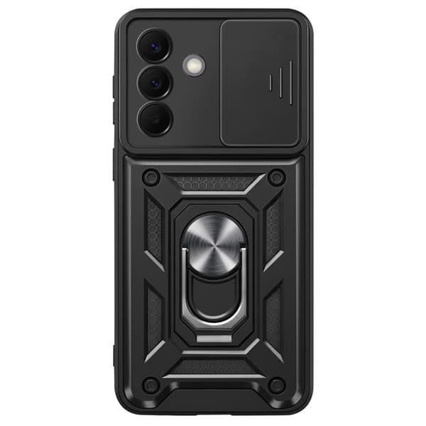 Cover til Galaxy A57 med skydelåg til kamera og magnetisk ring Mayaxess Sort Svart