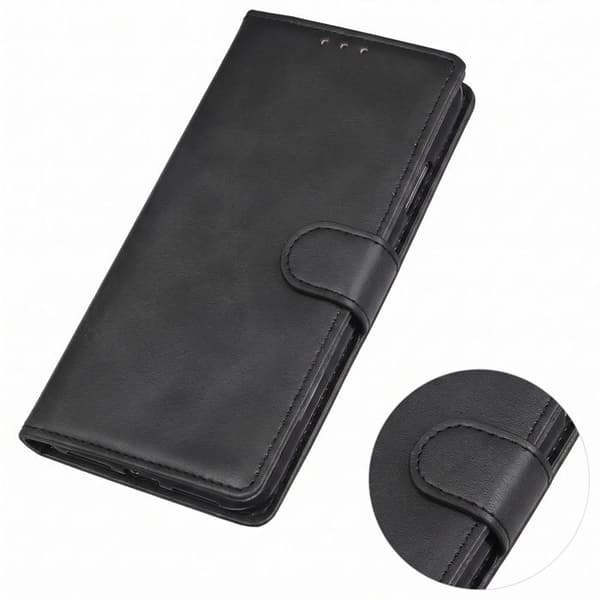 Fodral för Google Pixel 11 Pro XL Läderlook med Stöd och Plånboksflik Svart Svart