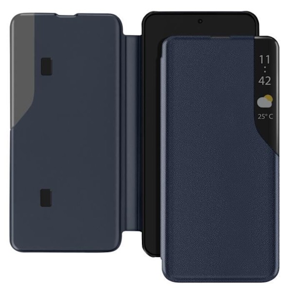 Etui för Xiaomi Redmi Note 14 5G Fällbart Stöd för Video Mörkblå Blå