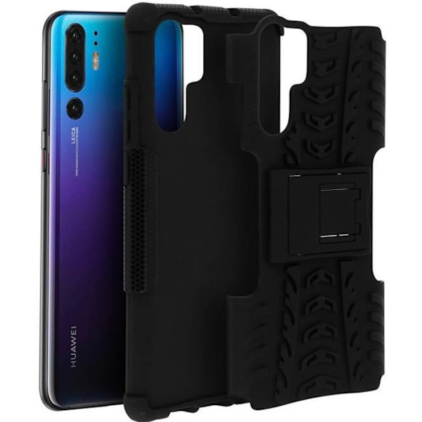 Coque - AVIZAR - P30 Pro - Hybrid skydd - Stötsäker - Inbyggt videostöd Svart