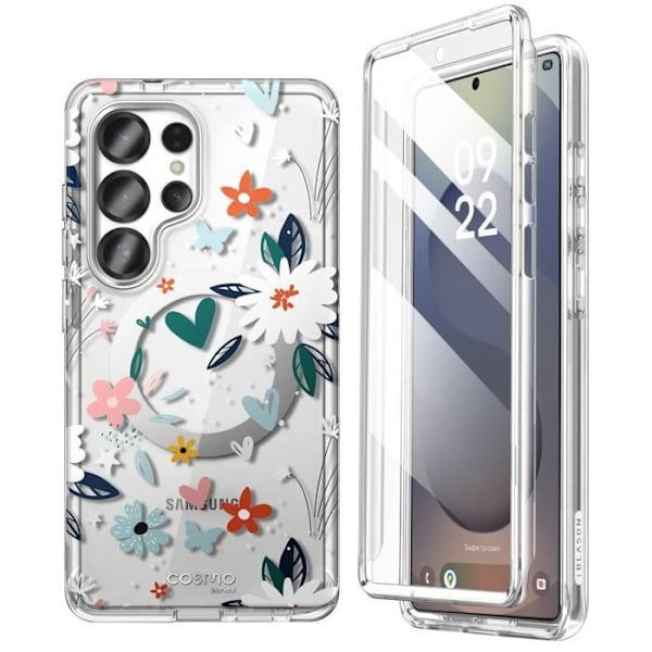 Coque integreret Fleurs til Samsung Galaxy S25 Ultra kollektion Cosmo I-Blason Gennemsigtig Transparent