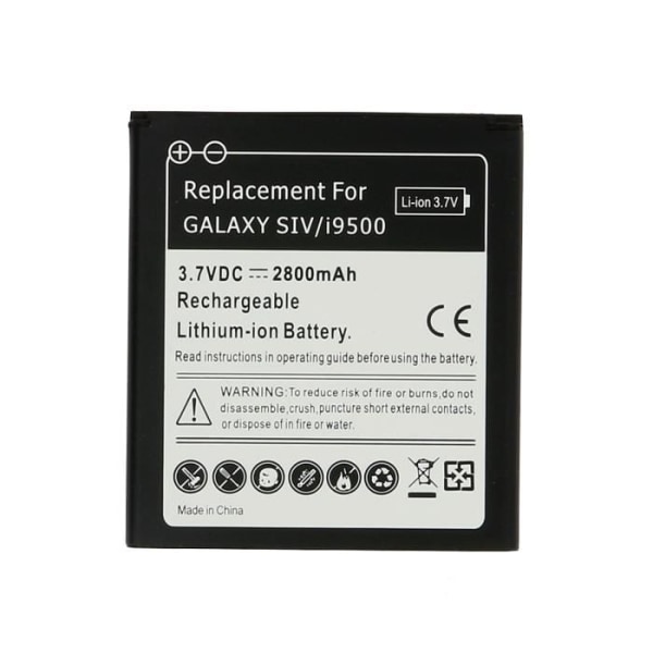 Yhteensopiva Galaxy S4 -akku, jonka teho on 2800 mAh - musta