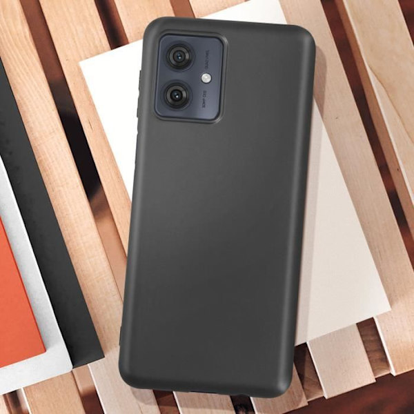 Skydd för Motorola Moto G54 - AVIZAR - Flexibel - Mjuk - Svart - Stöt-/Rep-skydd Svart