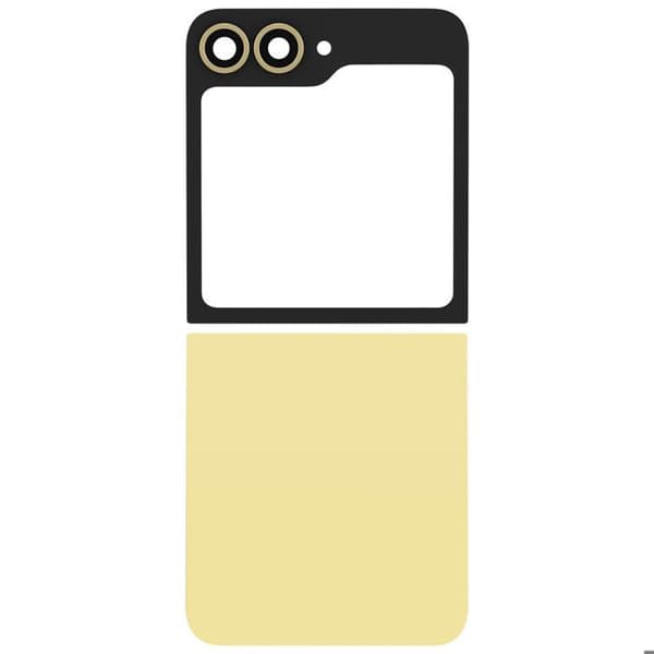 Bageste Øverste og Nederste Glas til Galaxy Z Flip 6 Gul Gul