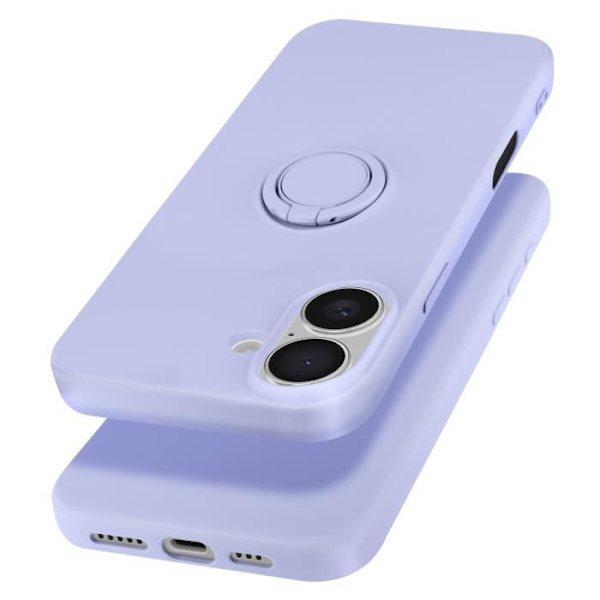 Fodral till iPhone 16 Plus - AVIZAR - Lavendel - Flexibel silikonringhållare Lila