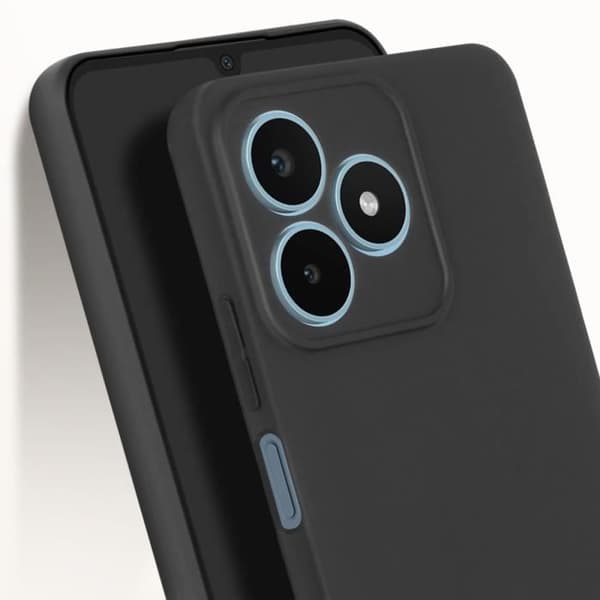 Coque - Realme - Note 50 - Silikone - Mat Finish - Stødbeskyttelse Svart
