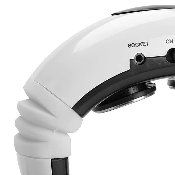 Elastisk nackmassageapparat - AVIZAR - 3D Smart Fit - Elektriska impulser - Magnetisk dragning - Vit Vit