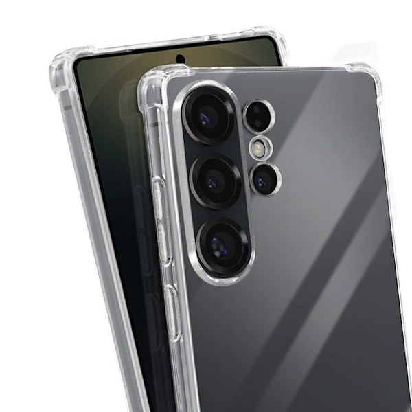 Samsung Galaxy S25 Ultra - Silikoonisuojakuori, Iskujaanti, Vahvistetut Kulmat, Akashi Kirkas Vit