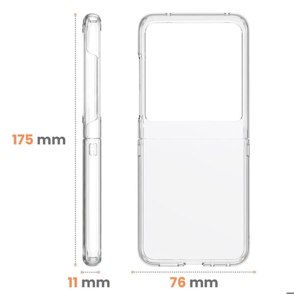 Skyddshölje för Motorola Razr 70 Hård Fällbar Transparent Vit
