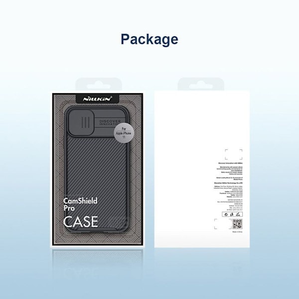 Coque CamShield Pro för iPhone 11 med Nillkin Skjutbar Kameraskydd Svart Svart