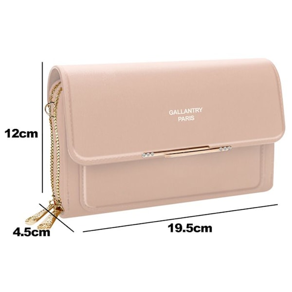 Pochette med axelrem i konstläder för kvinnor Gallantry Rosa Rosa