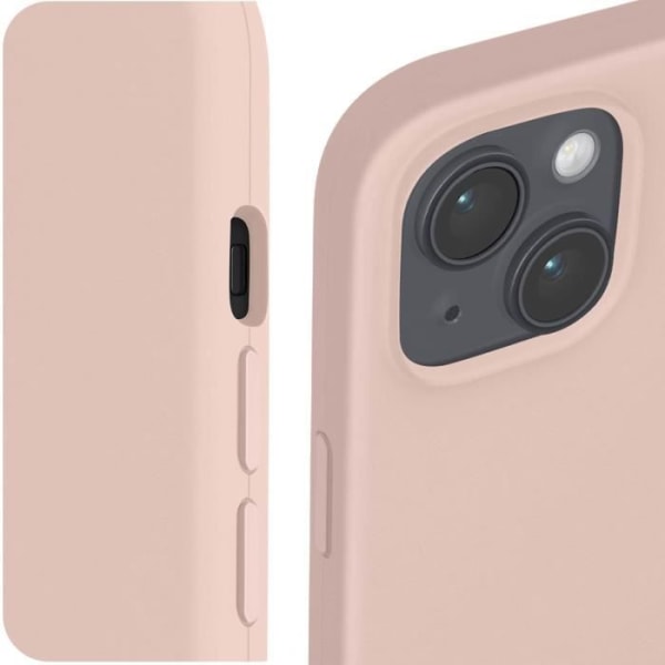 Cover til iPhone 15 Plus Semi-stiv Soft-touch Fast Cover Powder pink Puderrosa