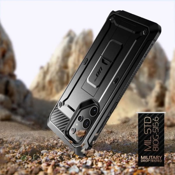 Fodral till Samsung S22 Ultra - SUPCASE - Unicorn Beetle Pro - Stötsäker - Stativ - Svart Svart