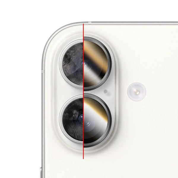 Kamerabeskyttelse til iPhone 16 / 16 Plus / 17 Anti-Ridser Rhinoshield Mørkegrå Grå