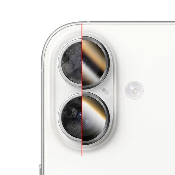 Skydd för kameramål för iPhone 16 / 16 Plus / 17 Anti-repor Rhinoshield Mörkgrå Grå