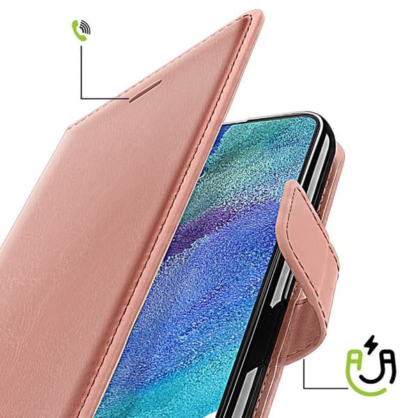 Pungetui til Samsung Galaxy S21 FE med håndledsrem Mayaxess Rosaguld Roséguld