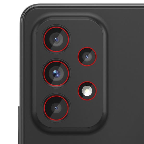 Takakameran vaihtolasi Galaxy A53 / A33 Musta Svart