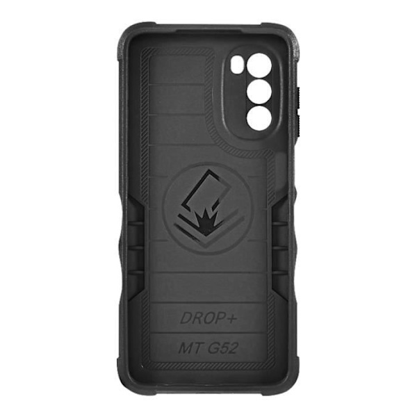 Motorola Moto G52 ja G82 hybridikotelo - AVIZAR - Musta - Vahvistetut kulmat - Liukumaton Svart
