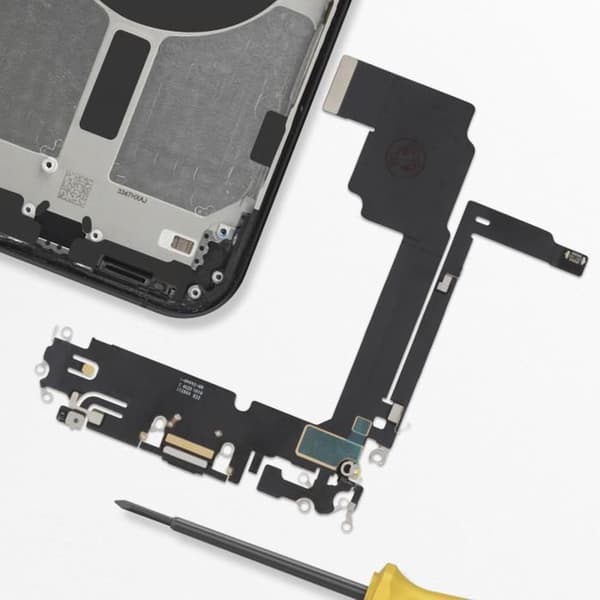 Opladningsstik - AVIZAR - iPhone 15 Pro Max - USB C - Mikrofon - Sort Titanium Svart