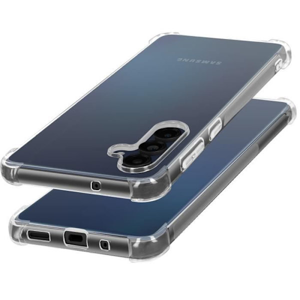 Fodral till Samsung Galaxy M55 - AVIZAR - Stötsäker flexibla förstärkta hörn - Genomskinlig Transparent