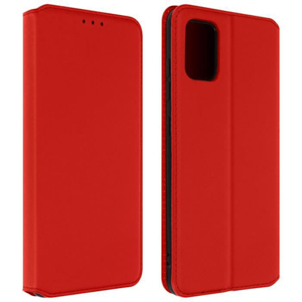AVIZAR Samsung Galaxy A51 Folio Cover - Röd - Videostödfunktion - Kortfack Röd