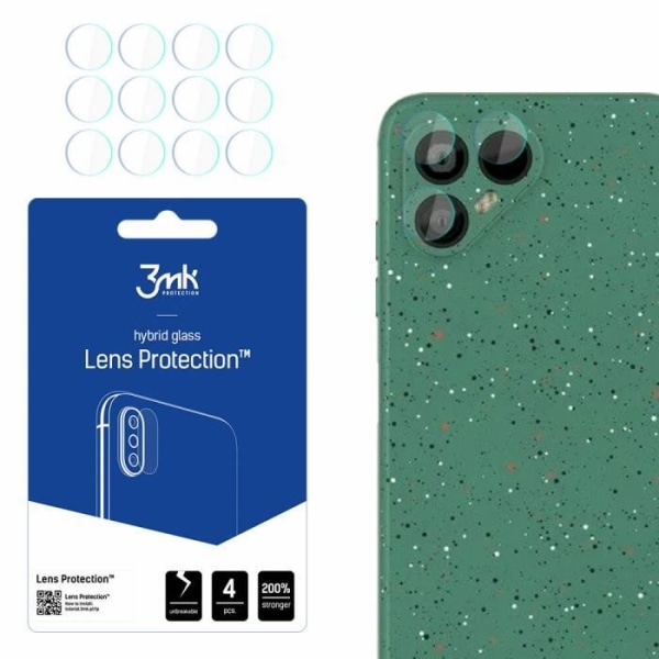 Pakkauksessa 4 kpl 3MK Fairphone 4 linssinsuojaa - läpinäkyvä - TU