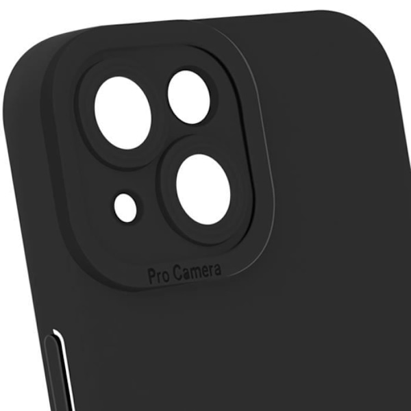 Skal till iPhone 15 - AVIZAR - Matt silikon - Kameraskydd - Svart Svart