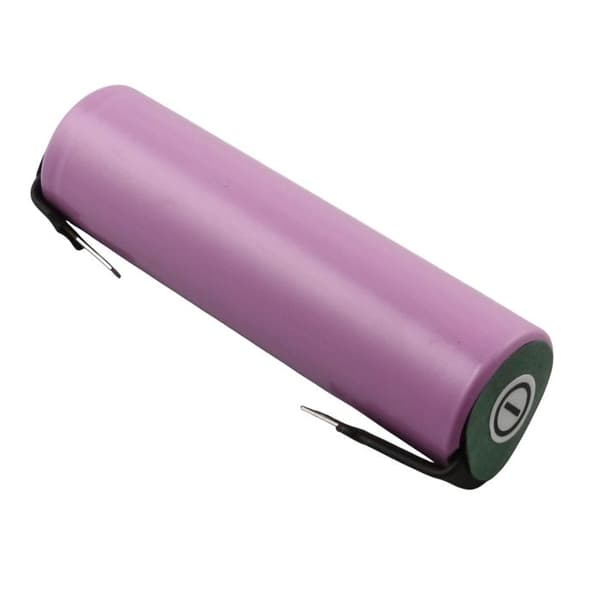 Battericell 18650 Li-ion 3,7V 2600mAh 9,6Wh med lödfästen