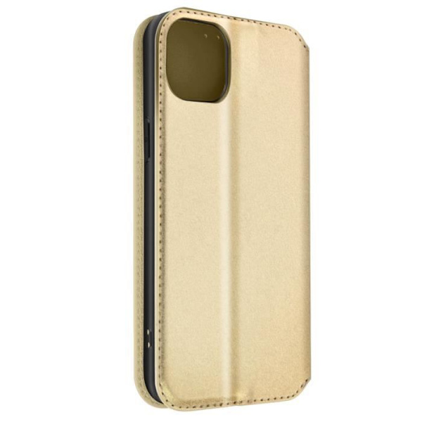 AVIZAR iPhone 14 folioskal - Korthållarflik - Videostödfunktion - Guld gyllene