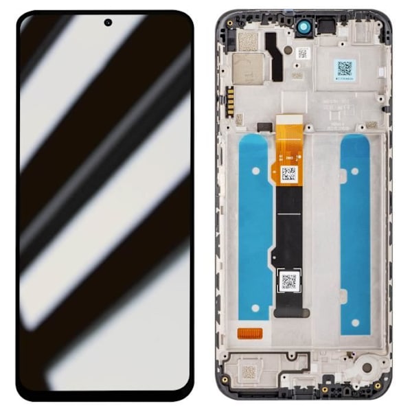 Original Motorola G41 LCD-skærm + Touch Glas (med chassis) - MOTOROLA - Moto G41 - Grå - 110 g Grå