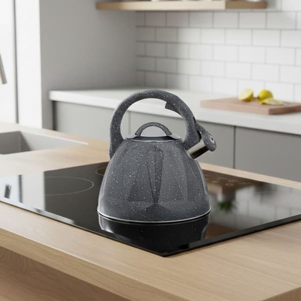 Visselpipa 3L Induktionskompatibel med Marmor Design Cheffinger Grå Grå