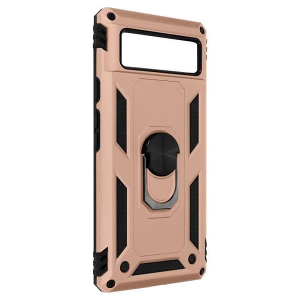 Coque - AVIZAR - Google Pixel 6 - Stöttålig - Bi-material - Inbyggd videostöd Roséguld