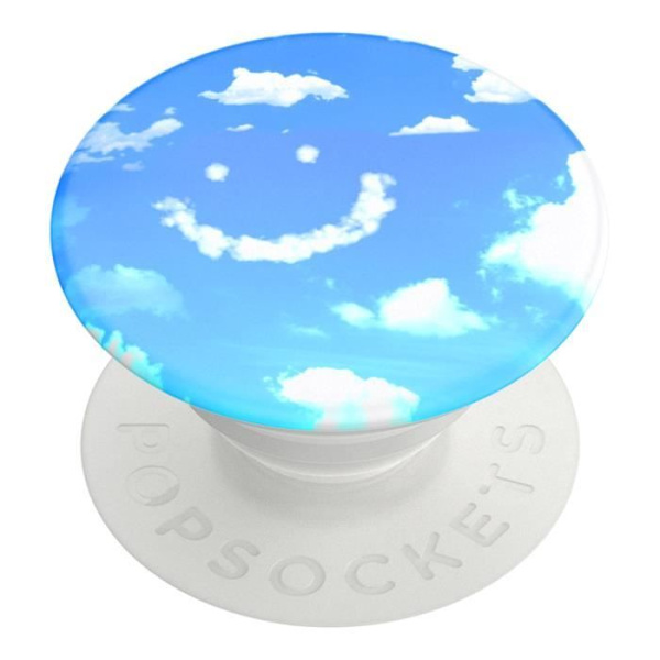 Ring och Universal Support - POPSOCKETS - Blue Skies - Infällbar - Video Support - Smartphone Vit